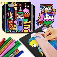 9pcs/set Cute Cartoon DIY Magic Sticker Transfer Painting Handwok Crafts for Kids Arts and Crafts Toys for Children Xmas Gifts 2024 - buy cheap