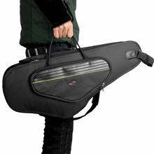 Саксофон сумка 600D утолщенная мягкая альт саксофон сумка для саксофона Чехол 15 мм пена твердая доска двойная молния с регулируемым ремешком 2024 - купить недорого