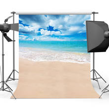 Mehofoto Лето голубое небо море волны фонов фоновая фотография песчаный пляж S-570 2024 - купить недорого