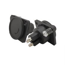 2Pcs Black 3Pin XLR Connector 3 Pin XLR Female Jack Panel Mount Audio Speaker Plug Connectors with Dust Cap 2024 - buy cheap