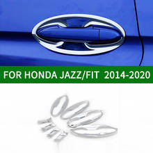 Chrome silver Side Door bowl Cover Trim for Honda JAZZ FIT 2014 2015 2016 2017 2018 2019 2020 2024 - buy cheap