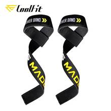 CoolFit 1 Pair Weight lifting Wrist Straps Fitness Bodybuilding Training Gym CrossFit lifting straps with Non Slip Flex Gel Grip 2024 - buy cheap