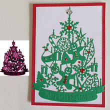 Plantillas de corte de metales de árbol de Feliz Navidad para álbum de fotos de álbum de recortes DIY, grabado decorativo, tarjetas de papel DIY 2024 - compra barato