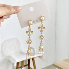 Vintage Baroque Round Square Metal Pearl Tassel Drop Earrings Waterdrop Palace Style Pendent Earring for Women Girls Ear Jewelry 2024 - buy cheap