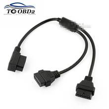 50cm 16 pin OBD2 OBDII Splitter Adapter Extension Y Cable Male to Dual Female OBD connectors Cables 16PIN FOR ELM327 2024 - buy cheap