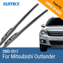 SUMKS Wiper Blades for Mitsubishi Outlander 22"& 19" / 24"& 21"/ 26"& 18" Fit hook Arms 2003 to 2017 2024 - buy cheap