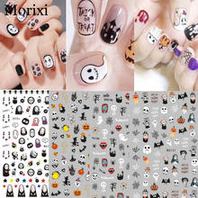Morixi-pegatina de Halloween para decoración de uñas, calcomanías de uñas de calabaza de gran tamaño, bricolaje, 3D, belleza de manicura, WG035 2024 - compra barato