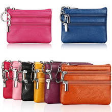 New Soft Genuine Leather Women Coin Bag Key Pouch Men Credit Card Holder Zipper Wallet Mini Ladies Purse Small Cute Money Pocket 2024 - buy cheap