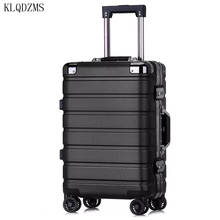 KLQDZMS 20"24inch high quality aluminum frame trolley suitcase travel carry on rolling luggage spinner on wheels boarding case 2024 - buy cheap