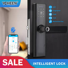YOHEEN умный замок отпечатков пальцев, RFID-карта, код клавиатуры, электронный цифровой замок двери, TTLock Bluetooth 2024 - купить недорого