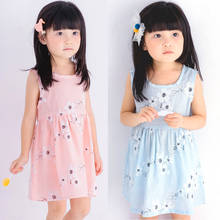 Children Girl Dress Summer Child Girls Clothing Cotton Sleeveless Flower Kids Summer Dresses for baby Clothes girls dresses 2024 - buy cheap