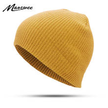 Women Beanie Cap Winter Knitted Adult Casual Hat Unisex Candy color of melon peel cap Solid Color Keep Warm Elastic 23 Color 2024 - buy cheap
