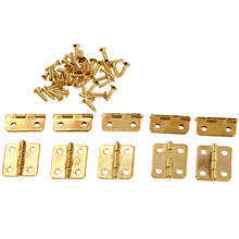 10Pcs 18*16mm Gold Kitchen Cabinet Door Hinges 4 Holes Furniture Drawer Hinges for Jewelry Box Furniture Fittings 2024 - buy cheap