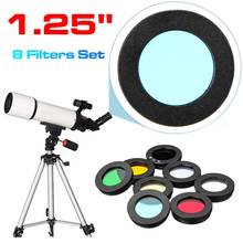 1.25 peças de lentes de telescópio astronômico, kit de filtros para telescópio, m28 * 0.6mm de planetas e lua, nebulizadora 2024 - compre barato