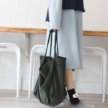 Женская модная Вельветовая сумка на плечо, большая Вместительная женская сумка-тоут, складные многоразовые сумки для покупок, тканевые сумки на ремне # YL5 2024 - купить недорого