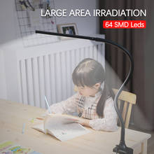 Long Arm Table Lamp 64 LEDs Clip Flexible Led Desk Lamp 5 level Brightness&Color Eye Protection For Bedroom Reading Study Office 2024 - buy cheap