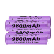 Novo 18650 bateria 3.7v 9800mah bateria de lítio recarregável para lanterna led tocha ou dispositivos eletrônicos 18650 li-ion batteria 2024 - compre barato