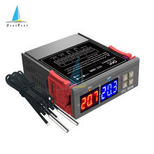 Controlador de temperatura Digital Dual STC-3008, dos relé de salida, 12V, 24V, 110V, 220V, termostato termorregulador con enfriador de calentador 2024 - compra barato