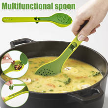 Кухонная креативная многофункциональная ложка для супа, фильтр для приправ коробка с крышкой, ложка, сплошной цвет, кухонные аксессуары для приготовления пищи, L * 5 2024 - купить недорого