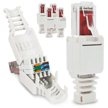 No Crimp Connectors Ethernet Cable Tool-less Crystal Head Plug CAT6 RJ45 Connector 2024 - buy cheap