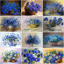 DIY 5D Diamond Painting Flower Full Round Drill Cornflower Diamond Embroidery Cross Stitch Kits Mosaic Rhinestones Home Decor 2024 - buy cheap