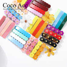 60+COLOR wholesale  candy color bar flower fancy hair clips grips accessories for kids girls children 2024 - buy cheap