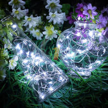 Guirnalda Flexible de luces LED de 2M, alambre de cobre, CR2032, funciona con pilas, luz decorativa para fiesta de Navidad y boda 2024 - compra barato
