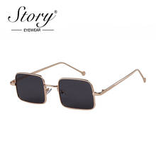 STORY retro alloy square sunglasses women men 2019 brand designer vintage small rectangle transparent ocean lens eyewear S6297 2024 - buy cheap