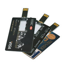 hot sale bank card usb flash drive credit card usb 2.0 stick pendrive 8GB 16GB 32GB 64GB pen drive128gb  SD Mastercard cle usb 2024 - buy cheap