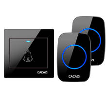 CACAZI Wireless Doorbell Waterproof 300M Remote Smart LED Light Home door ring Bell EU US UK Plug 36 Chime 1 Button 1 2 Receiver 2024 - buy cheap