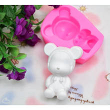 Cute Sugarcraft Mini Bear Silicone Mold Fondant Mold Chocolate Soap Candle Mold Cake Decorating Tools 2024 - buy cheap