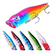 1 pçs iscas de pesca grande popper duro isca de pesca artificial iscas 9cm 12g 3d olhos isca crankbait wobblers enfrentar isca poper japão