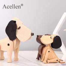 Nordic Wooden Oscar Dog Handmade Figures Walnut Denmark Lovely Puppy Toys Home Decoration Doggy Tabletop Ornament Kids Toys Gift 2024 - buy cheap
