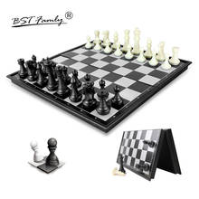 BSTFAMLY HIPS Plastic Chess Set Chessman International Chess Game Folding Checkerboard Magnetic Chess Piece Souptoy Toy Gift I5 2024 - buy cheap
