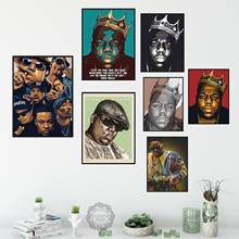 Notorious B.I.G Biggie Smalls Tupac Shakur Rapper King, Póster Artístico, pintura en lienzo, cuadro de pared, decoración del hogar, cuadros 2024 - compra barato