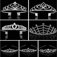 Tocado de cristal para novia, Tiaras y coronas de dama de honor, accesorios para el cabello de princesa, joyería para el cabello 2024 - compra barato