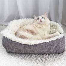 Warm Cat Bed House Pet Puppy Cat Sofa Beds Soft Nest Kennel Winter Dog Cat Cushion Mat Indoor Cats Products Pets Cama de Gato 2024 - buy cheap