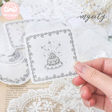 Mr Paper 16pcs/lot Lovely Afternoon Tea Cake Memo Pads Transparent Sulfate Butter Paper Bullet Journal Self-Adhesive Memo Pads 2024 - buy cheap