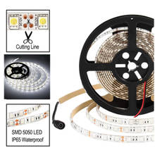 Светодиодная лента высосветильник 24 в 10 м 5050 SMD 60 светодиодов/м, гибкая ленсветильник аемая светодиодная лента IP65, лента для потолочного счетчика, белый 2024 - купить недорого