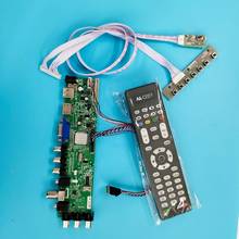 Kit para controle digital de tv, b156xw04 v1/b156xw04 v6 com controle remoto por usb, lvds, sinal 40pin, vga, led, hdmi 1366x76. 2024 - compre barato