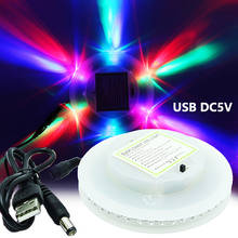 Luz LED UFO portátil de 5V para escenario, 8W, RGB, 48 LED, activada por sonido automático, Bola de girasol, DJ, discoteca, luces de fiesta 2024 - compra barato