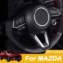 Car Steering Wheel Trim Circle Sequins Cover Interior Moulding For Mazda CX-3 CX-5 2 Demio M3 Axela M6 Atenza 2017 2018 2019 2024 - buy cheap