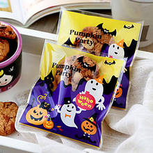 Halloween tratar auto selo sacos de embalagem para biscoito, doces, chocolate 300 pçs/lote 2024 - compre barato
