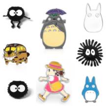 High Quality Copper Material Totoro Brooch Spirited Enamel Pins Fashion Jewelry Gifts Movie Novel Hat Bag Lapel Pin Shirt Badge 2024 - buy cheap