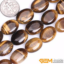Натуральный камень тигровый глаз овальные бусины для изготовления ювелирных изделий Strand 15 дюймов DIY браслет ожерелье для женщин Подарки 2024 - купить недорого