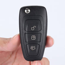 3 кнопки Автомобильный складной дистанционный ключ 433 МГц с чипом 4D63 для Ford Focus Fiesta Mondeo Transit C-Max ASK флип-брелок дистанционный ключ 2024 - купить недорого