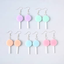 1pair  Resin Lollipops Drop Earrings  Glitter Round-shape Candy bff  friendship  For Women Kids Jewelry 2024 - buy cheap