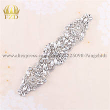 Aplique decorativo con diamantes de imitación para vestido de boda, aplique decorativo con diamantes de imitación, 1 unidad 2024 - compra barato