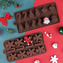 Рождественский Снеговик Пряничный человечек силиконовая форма для выпечки многоразовые инструменты для торта Формы для шоколадной мастики, кухонные аксессуары 2024 - купить недорого