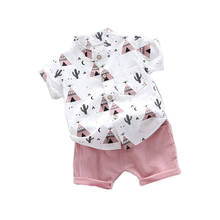 New Summer Baby Clothes Suit Children Boys Printed Shirt Shorts 2Pcs/sets Toddler Casual Cotton Clothing Infant Kids Tracksuits 2024 - buy cheap